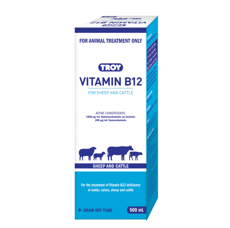 Troy Vitamin B12 Sheep and Cattle 500mL Troy Animal Healthcare