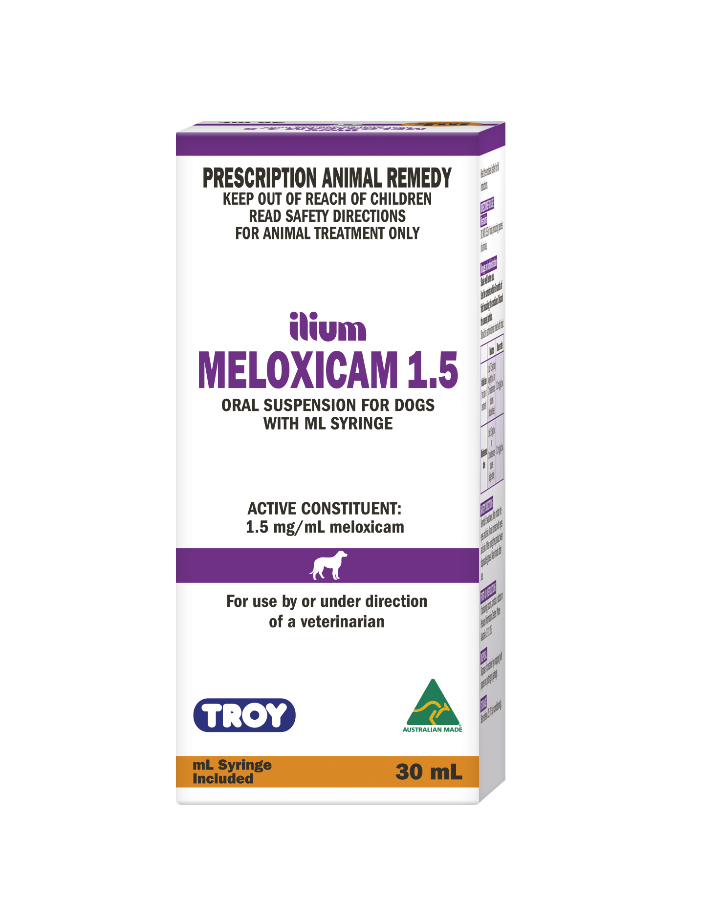 ilium Meloxicam Suspension for Dogs with ML Syringe