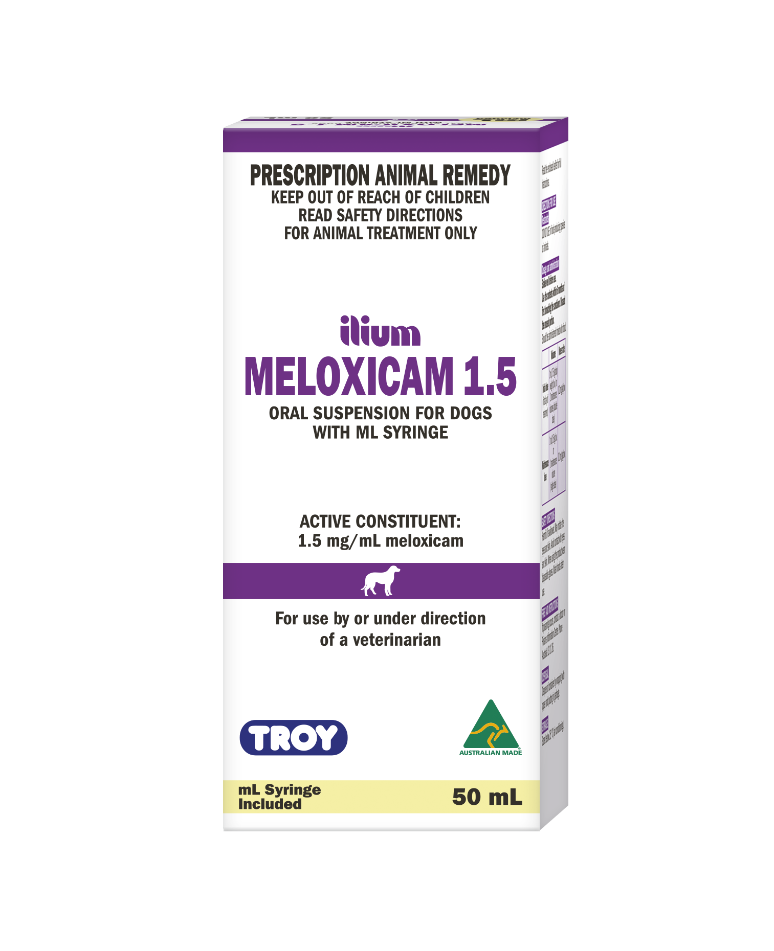 ilium Meloxicam Suspension for Dogs with ML Syringe